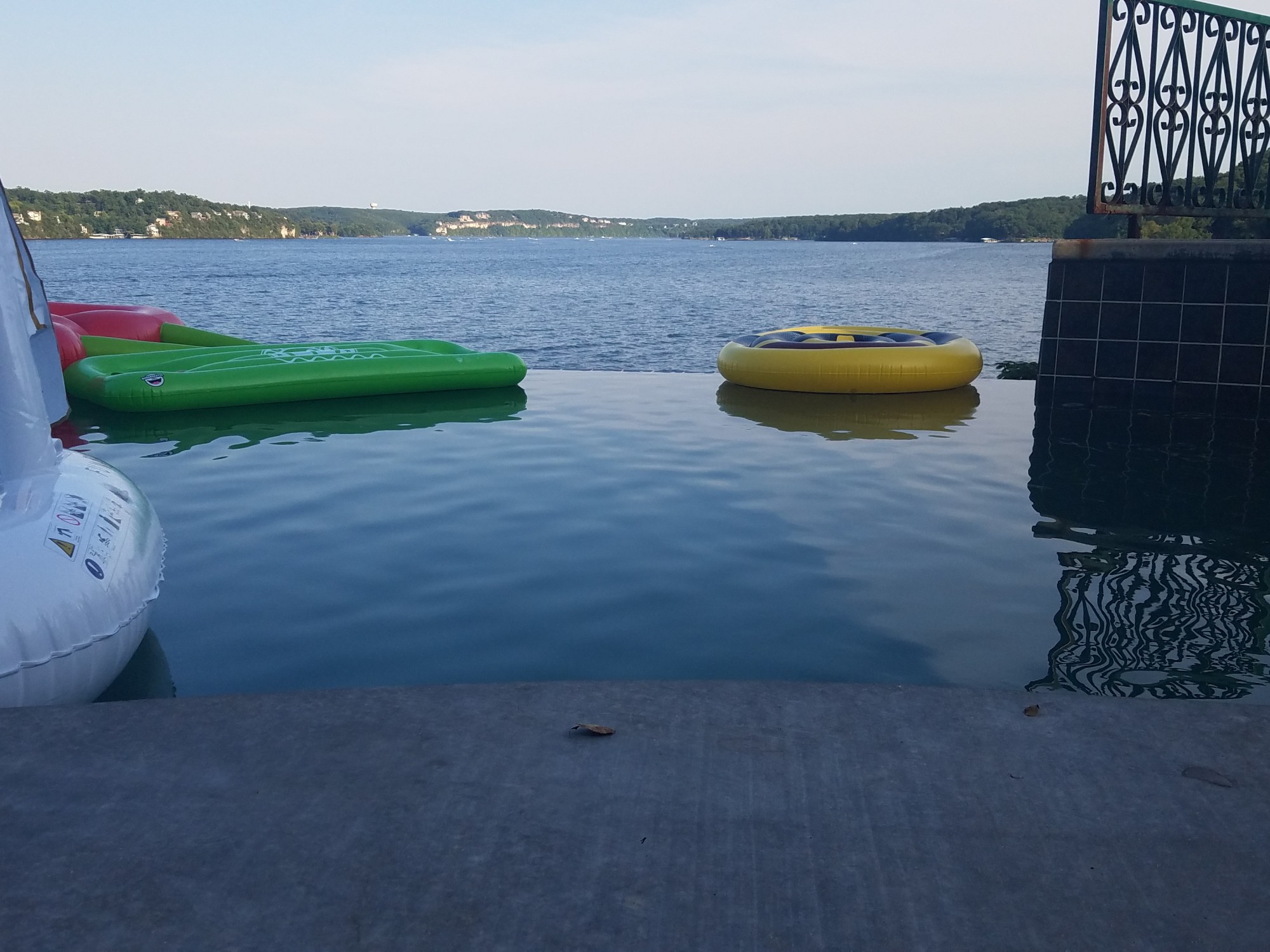 Pool Floats in infinity pool