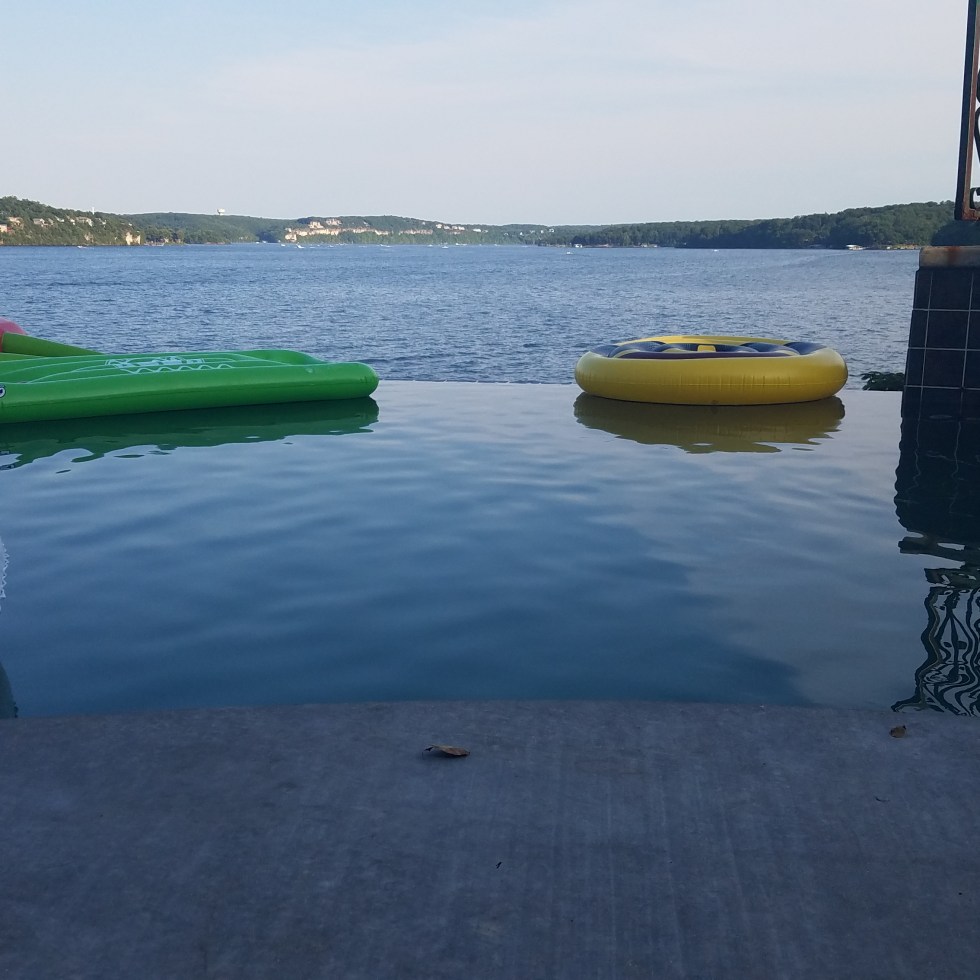 Pool Floats in infinity pool