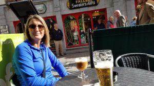 Irish coffee and a beer