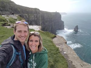 Jill and Shane along the Cliffs of Mohr
