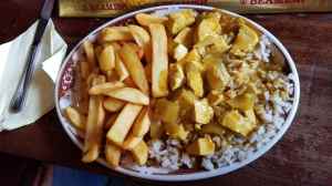 Chicken and Curry at The Hut in Dublin