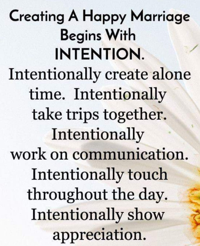 Marriage Begins with Intention