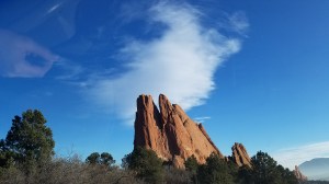 Rocks and a blue sky