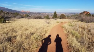 Our Shadows overlooking Garden of the Gods