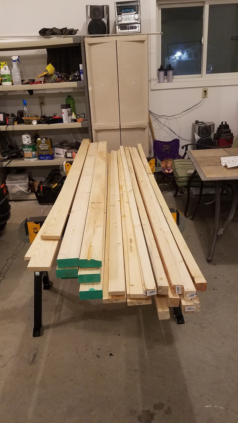 Wood for our headboard