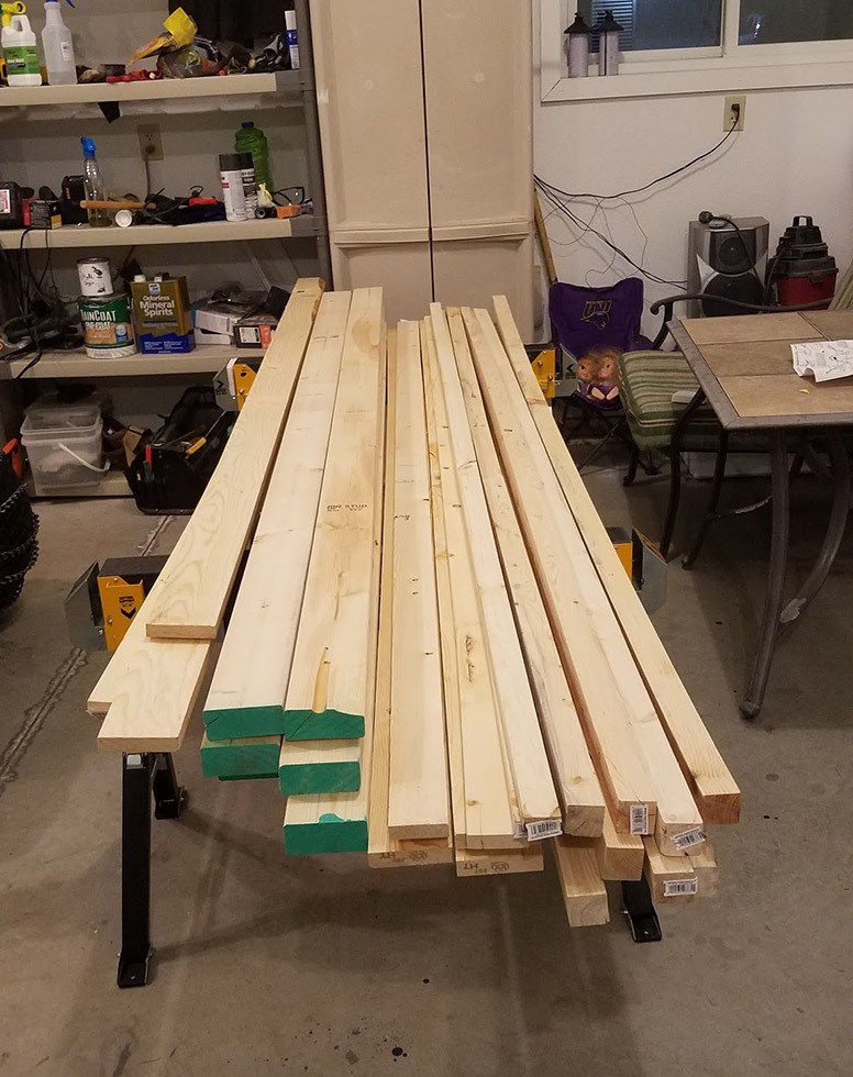 Wood for our headboard
