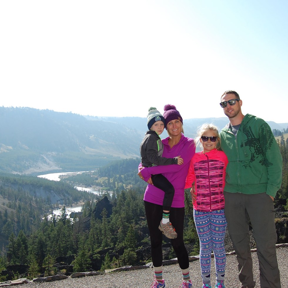 Some happy campers looking over the valley