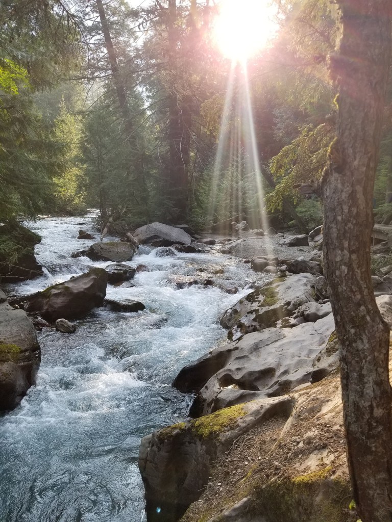 White water rushing down a creek