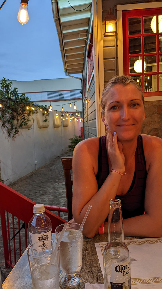 Pretty girl at Nispero Restaurant