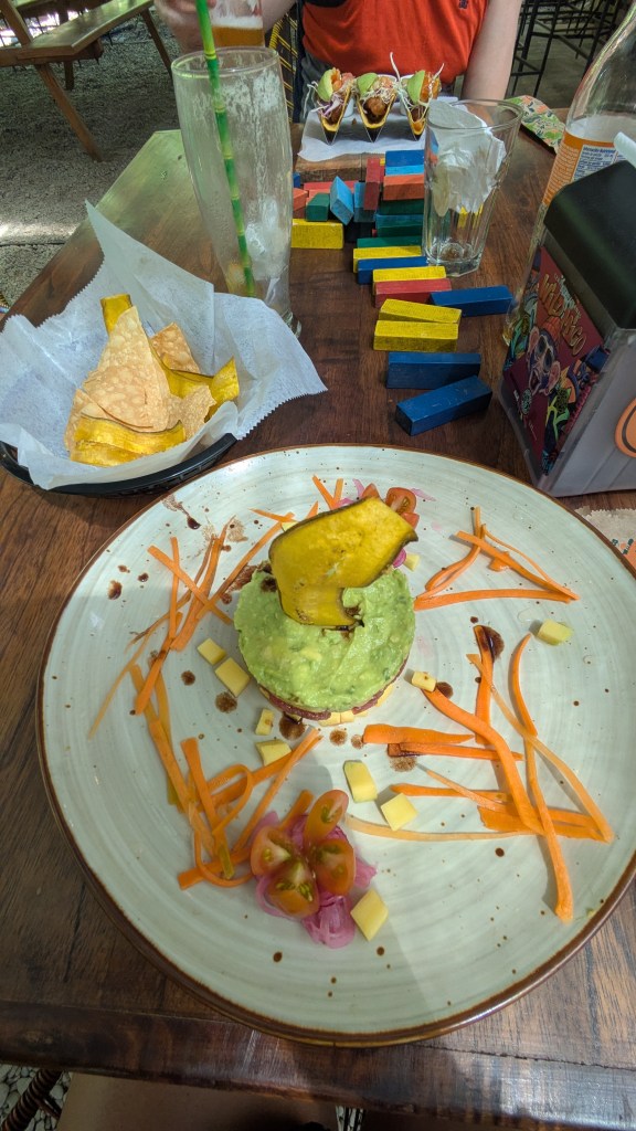 Tuna tartar from Whale Tail Brewery in Uvita, Costa Rica